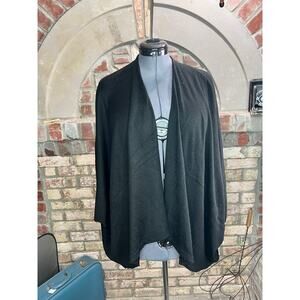 shrug open front black